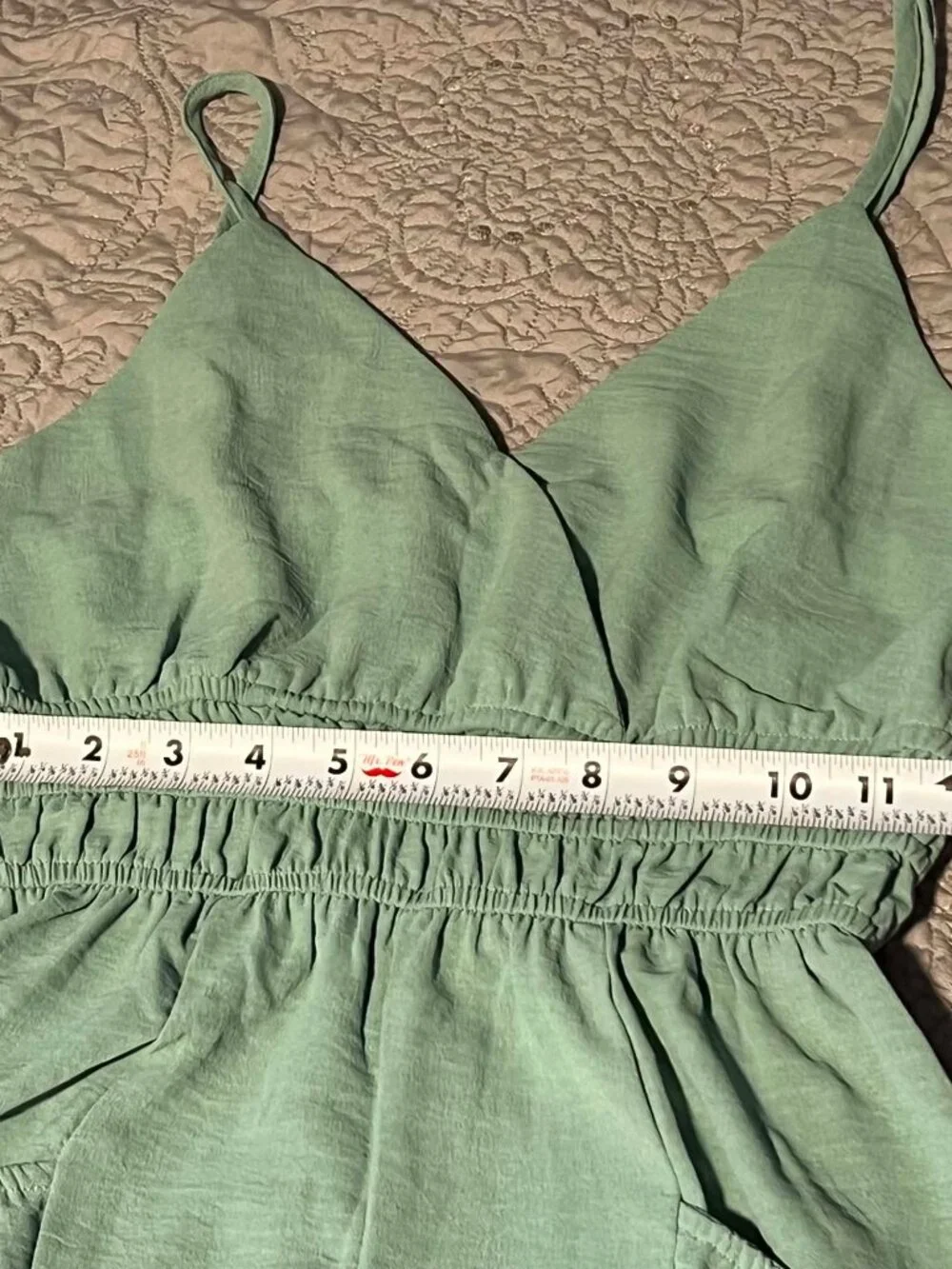 NWOT Cupshe Cami V-Neck Jumpsuit Sage Green Size XS - Picture 5 of 13